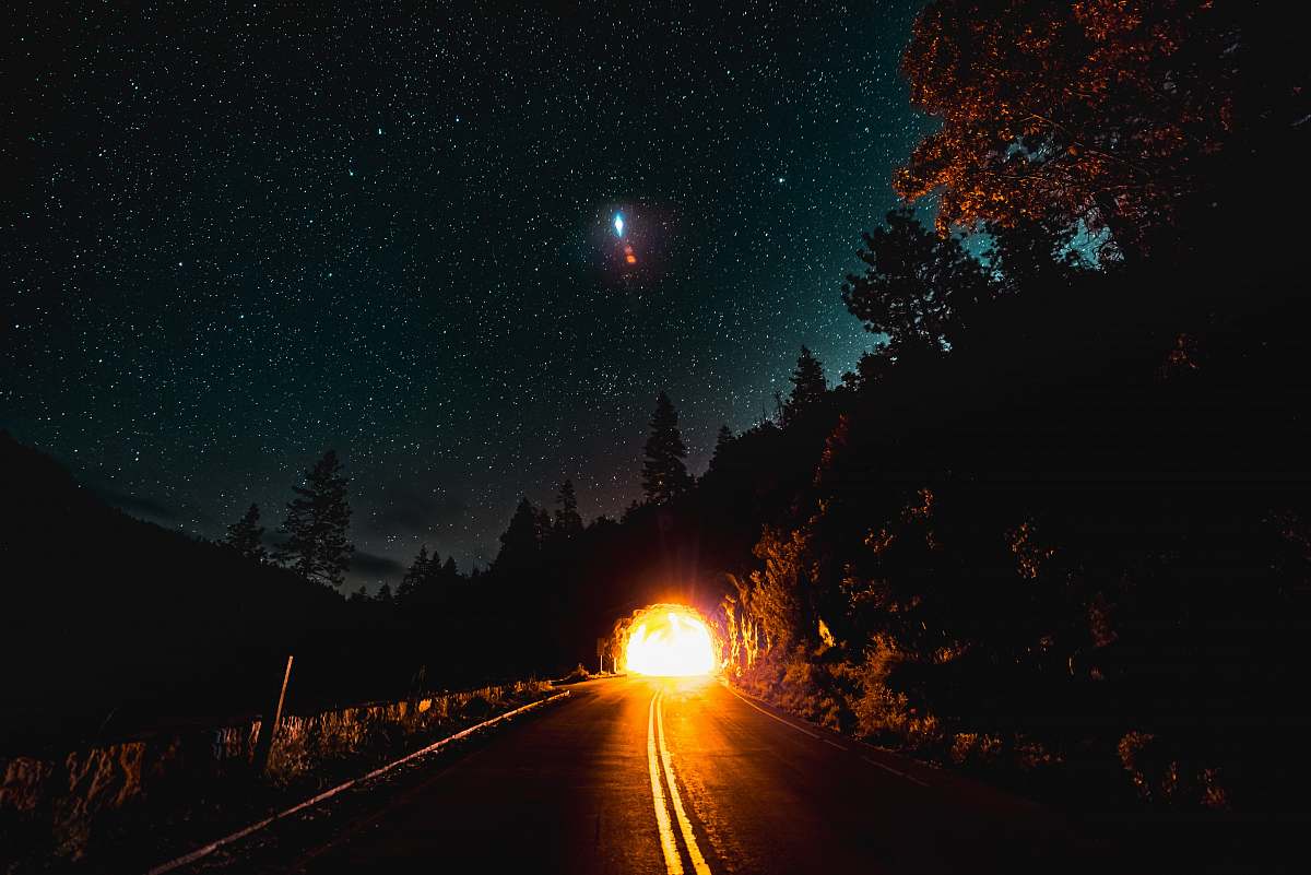 united states bright tunnel during night dark